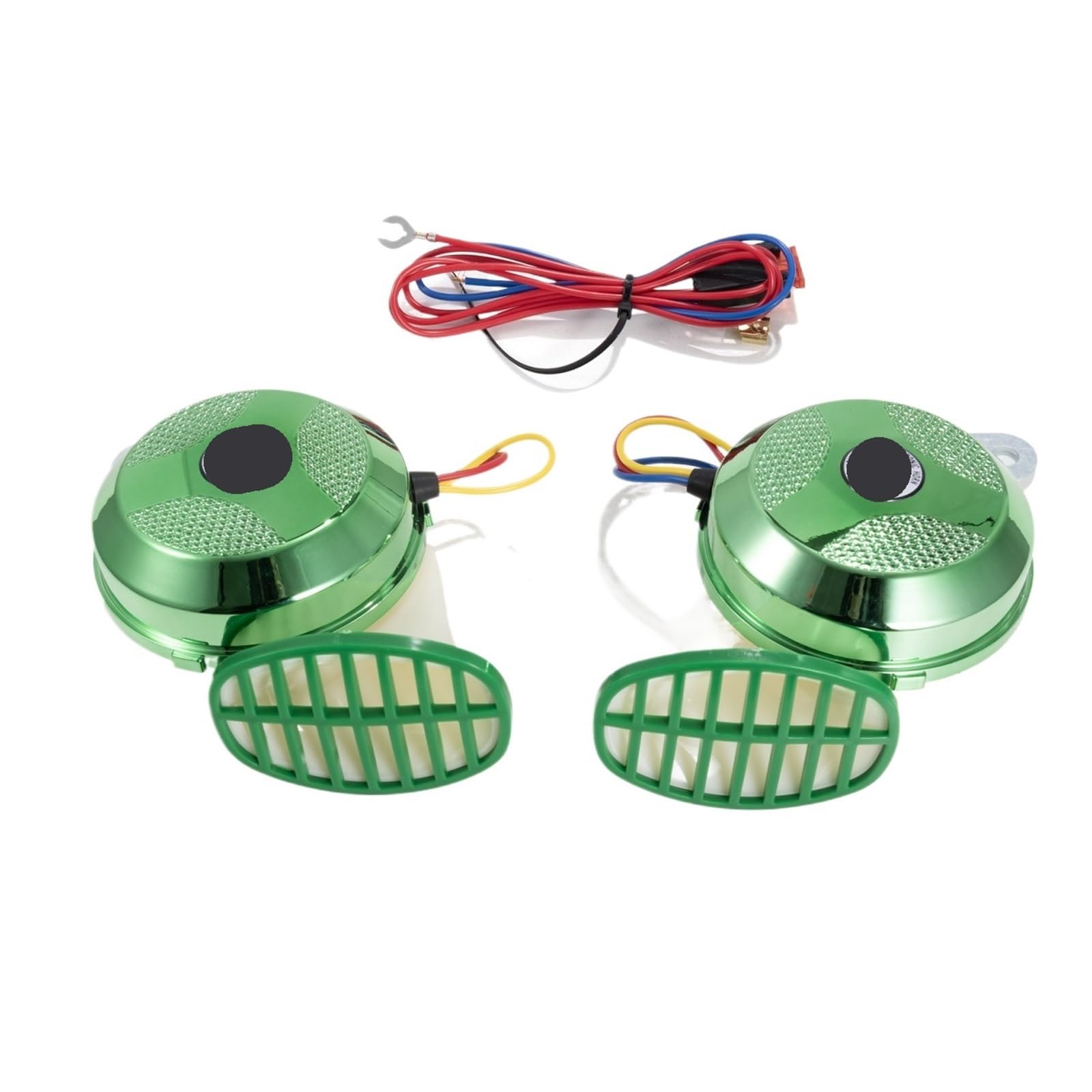2 uds/Kit bocina de aire Caracol 12/24V súper fuerte tres tonos coche eléctrico impermeable for camión motocicleta Auto accesorio(Green,24v)