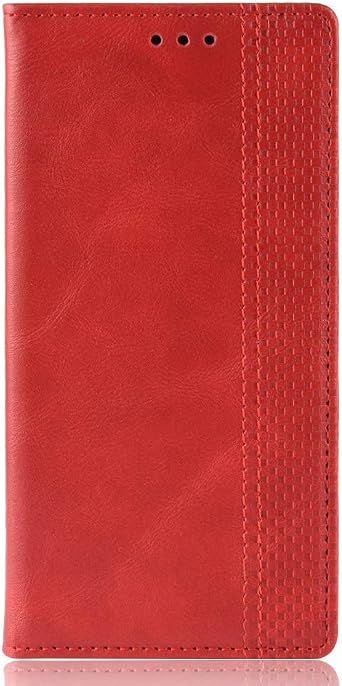 Case for Infinix Hot 7 Case Cover,Case for Infinix Hot 7 X624B Case PU Leather flip Cover Red