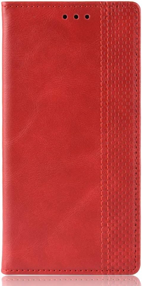 Case for Infinix Hot 7 Case Cover,Case for Infinix Hot 7 X624B Case PU Leather flip Cover Red