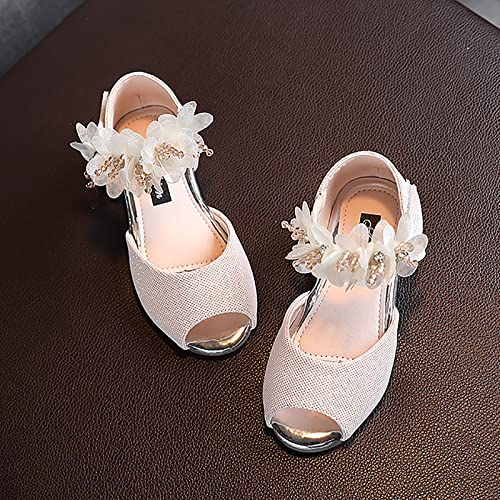 6 Year Old Girls Slippers Girls Rhinestone Flower Shoes Low Heel Flower Wedding Soccer Slide Sandal Girls4