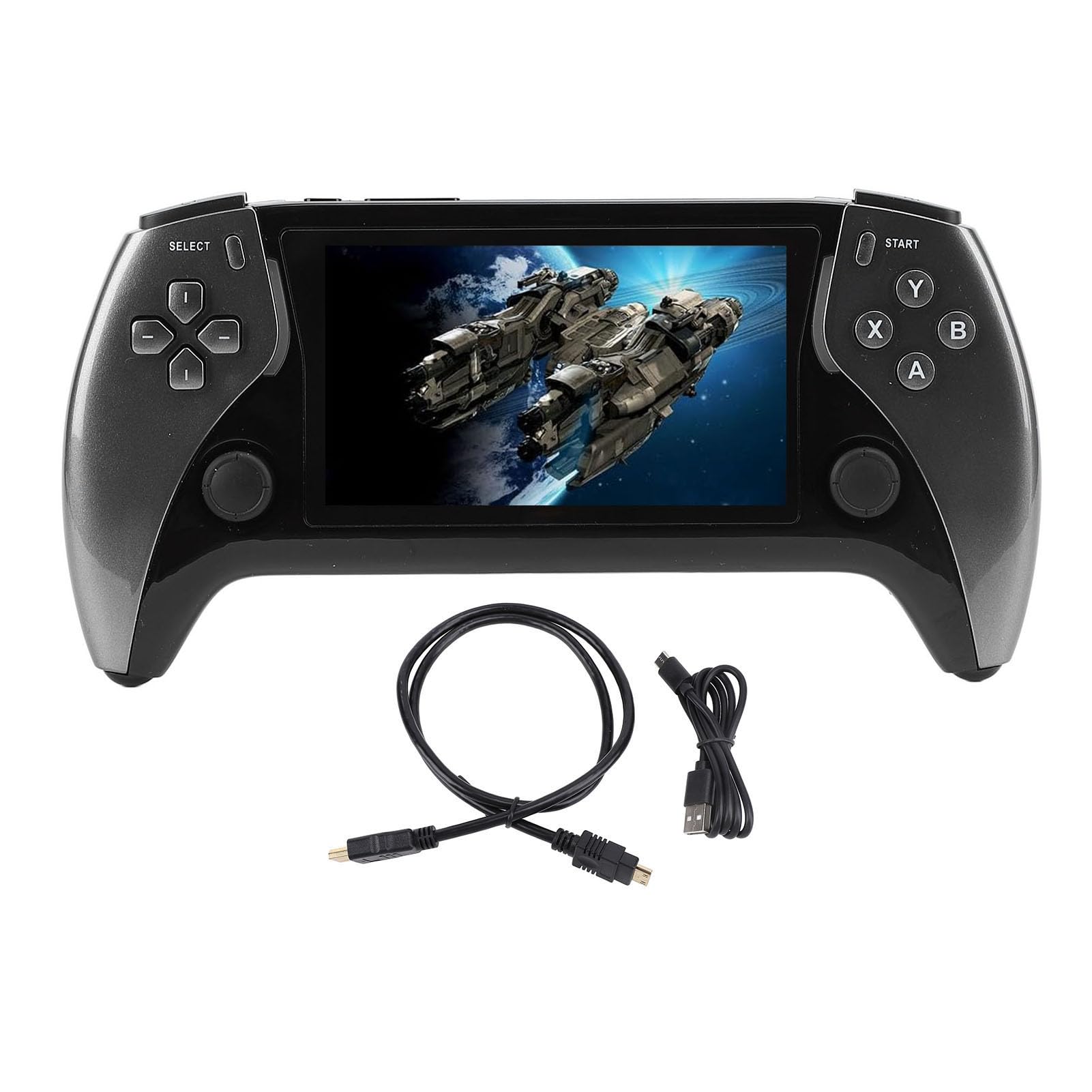 Ejoyous Console per Giochi retrò Portatile, Console per Giochi retrò ABS Batteria da 2500 MAh IPS da 4,3 Pollici 800x480 per Uso Esterno (GREY)