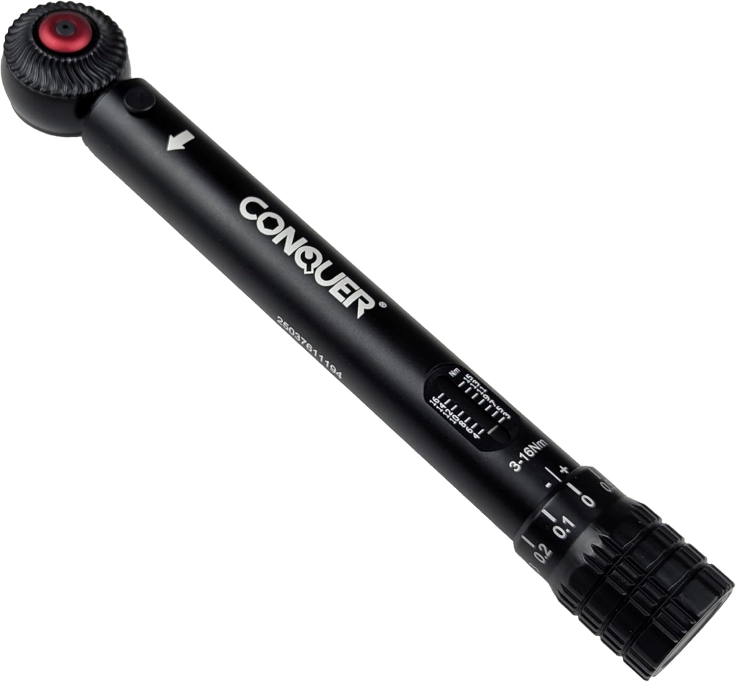 CONQUER Mini Torque Wrench 1/4" Drive (3–16 Nm) – [Tool Only] Click-Type Bicycle Repair Kit for Carbon Road & MTB – Portable 72-Tooth Ratchet Stick for Motorcycle & Gunsmith Maintenance