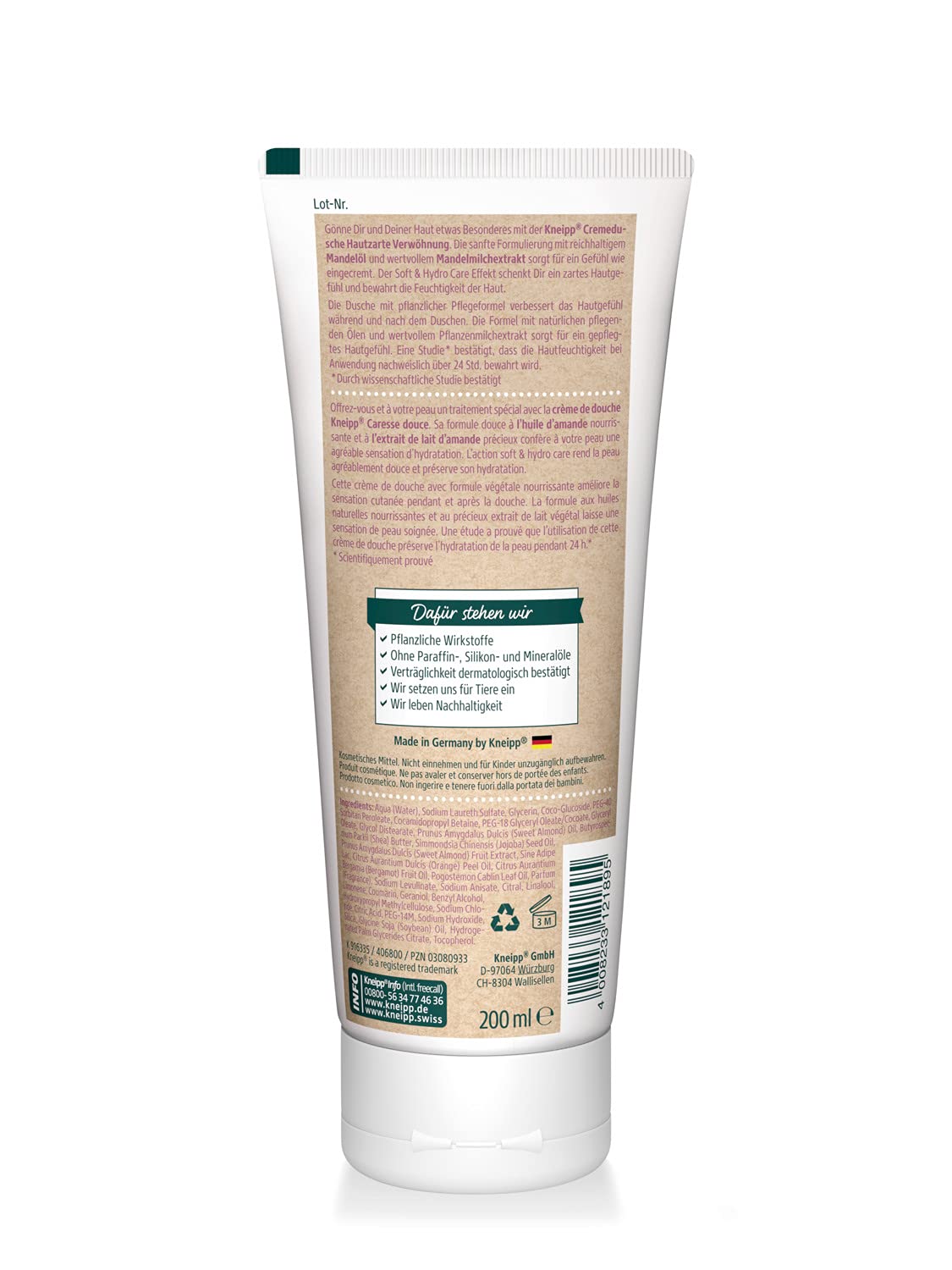 Crème De Douche Kneipp Velouté - Gel Douche 200 Ml - Neuf - Fabriqué En Allemagne