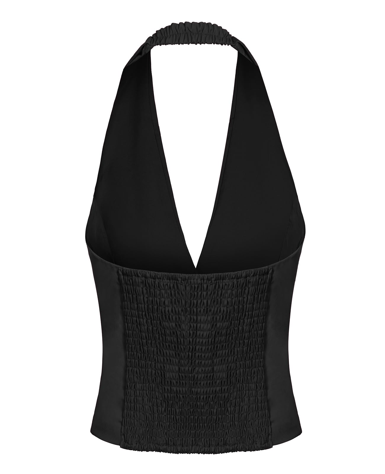 Gilet court à 3 boutons pour femme, dos nu, revers cranté, gilet de costume formel, gilet de costume simple passepoilé, gilet de bureau