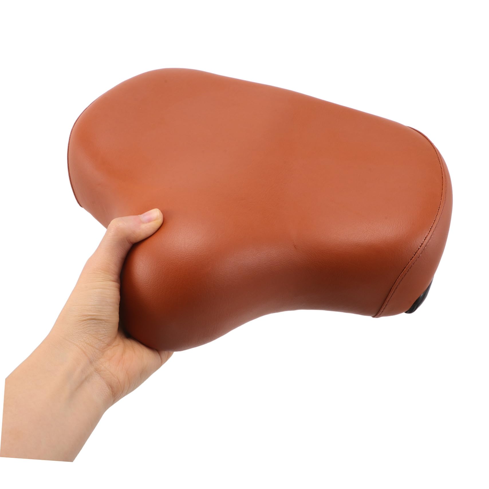 Mikinona Sella per Cyclette Marrone in Pu con Imbottitura in Spugna | Ricambio per Bici Fitness Indoor, Struttura Robusta, Accessorio per Allenamento Domestico