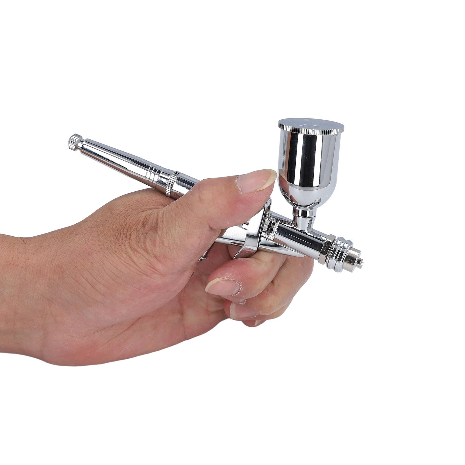 Set Airbrush Pistole 0,5 mm Düse für Modellmalerei Modellbau und Möbelreparatur mit Flüssigkeitssteuerung Mustersteuerung und Luftventileinstellung