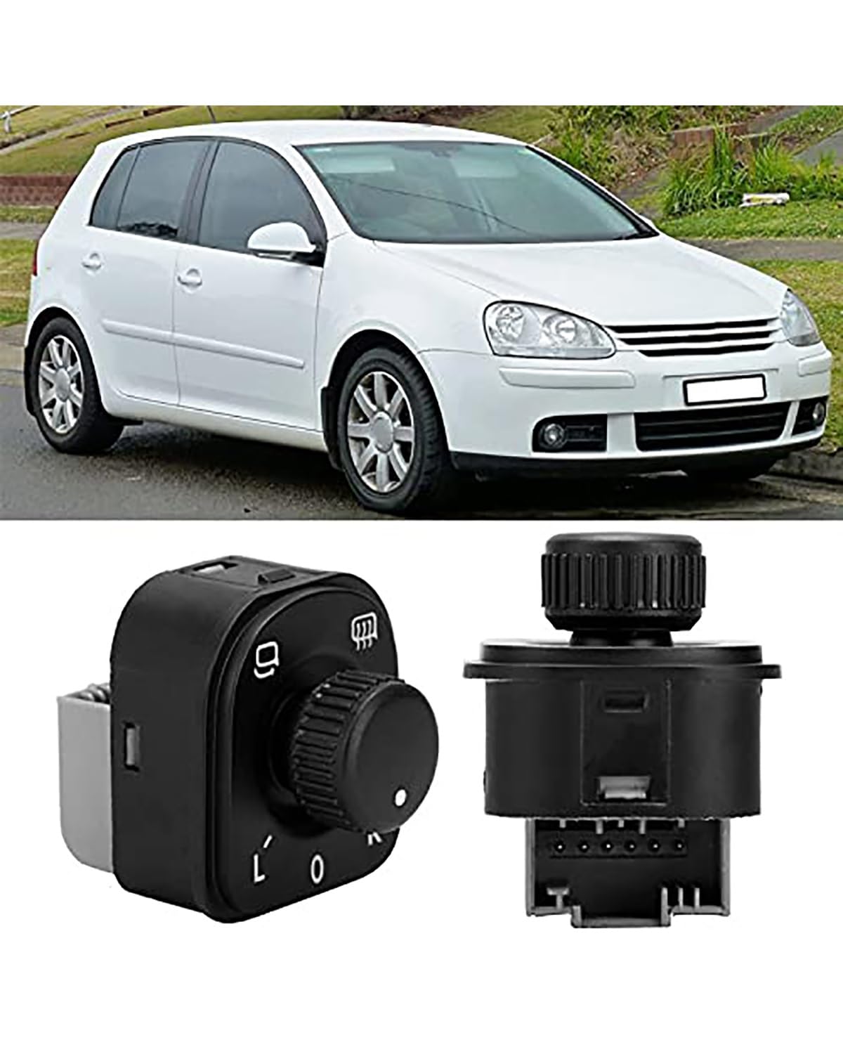 Car Mirror Switch for Cc for Golf for Jetta for Passat for Seat 2006-2014 Car Rearview Mirror Control Button 1K0959565J