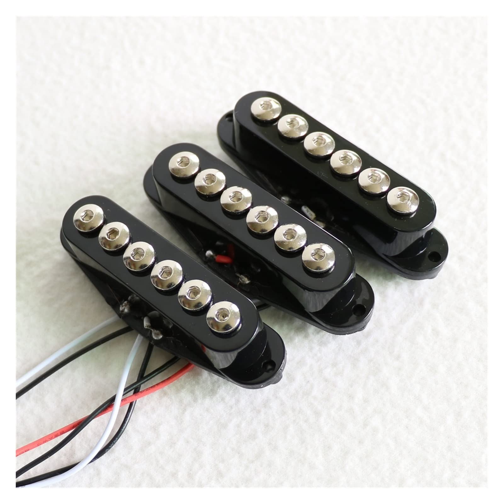 Pastilla de guitarra eléctrica Una Pieza De Polo Set Negro Color Single Bobina De Guitarra Eléctrica Piezas De Guitarra Piezas De Guitarra Kit Pastilla guitarra eléctrica (Color : 1 Neck+1pc Middle+1