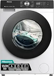 Hisense Lava e Seca, 13kg Lavagem/8kg Secagem, Wi-Fi, Steam, 13 Programas, Motor Inverter, Painel Touch, Branca WD3S13-127V
