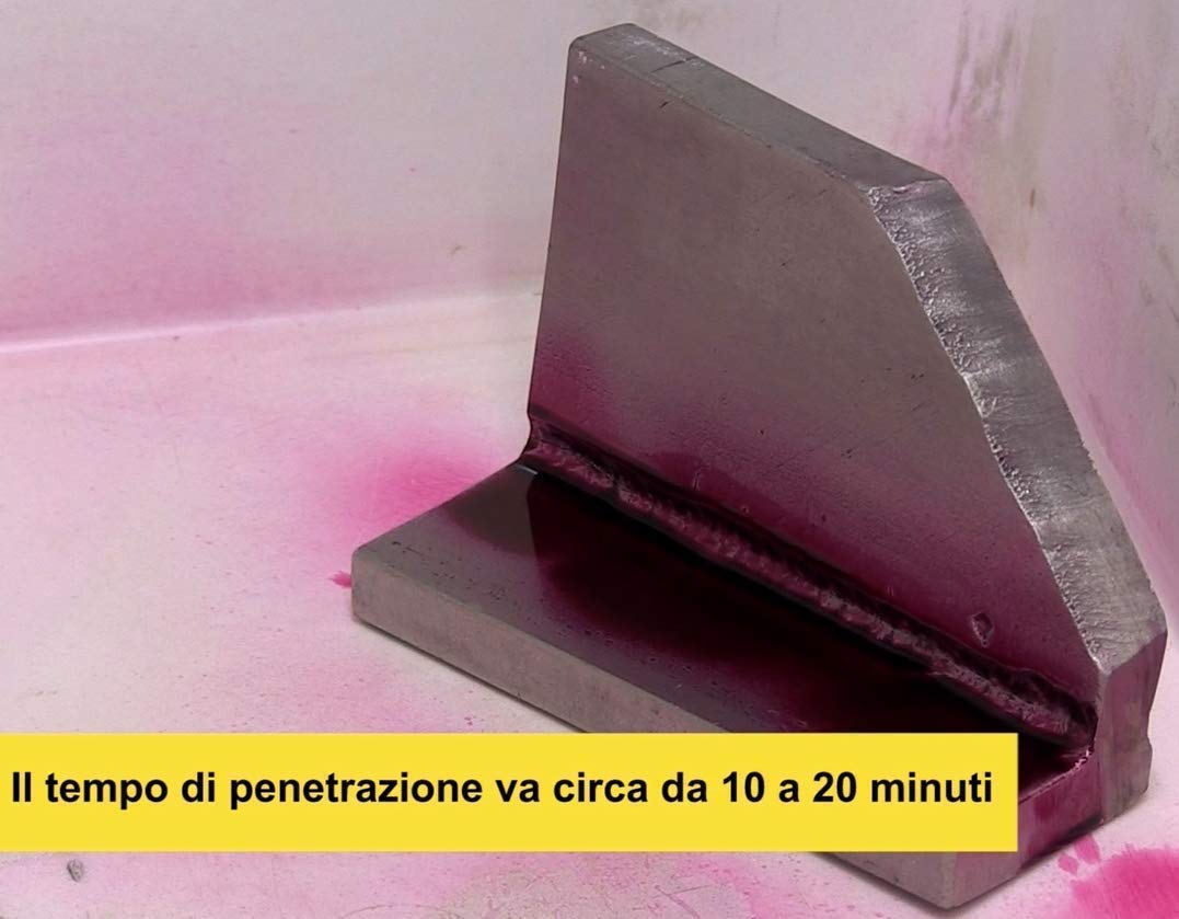 LIQUIDO PENETRANTE, PULITORE, RILEVATORE per CRICCHE e altri DIFETTI su SALDATURE e su Tutti i Materiali - Bombole Spray 400 ml - Il Kit per Iniziare COMPLETO