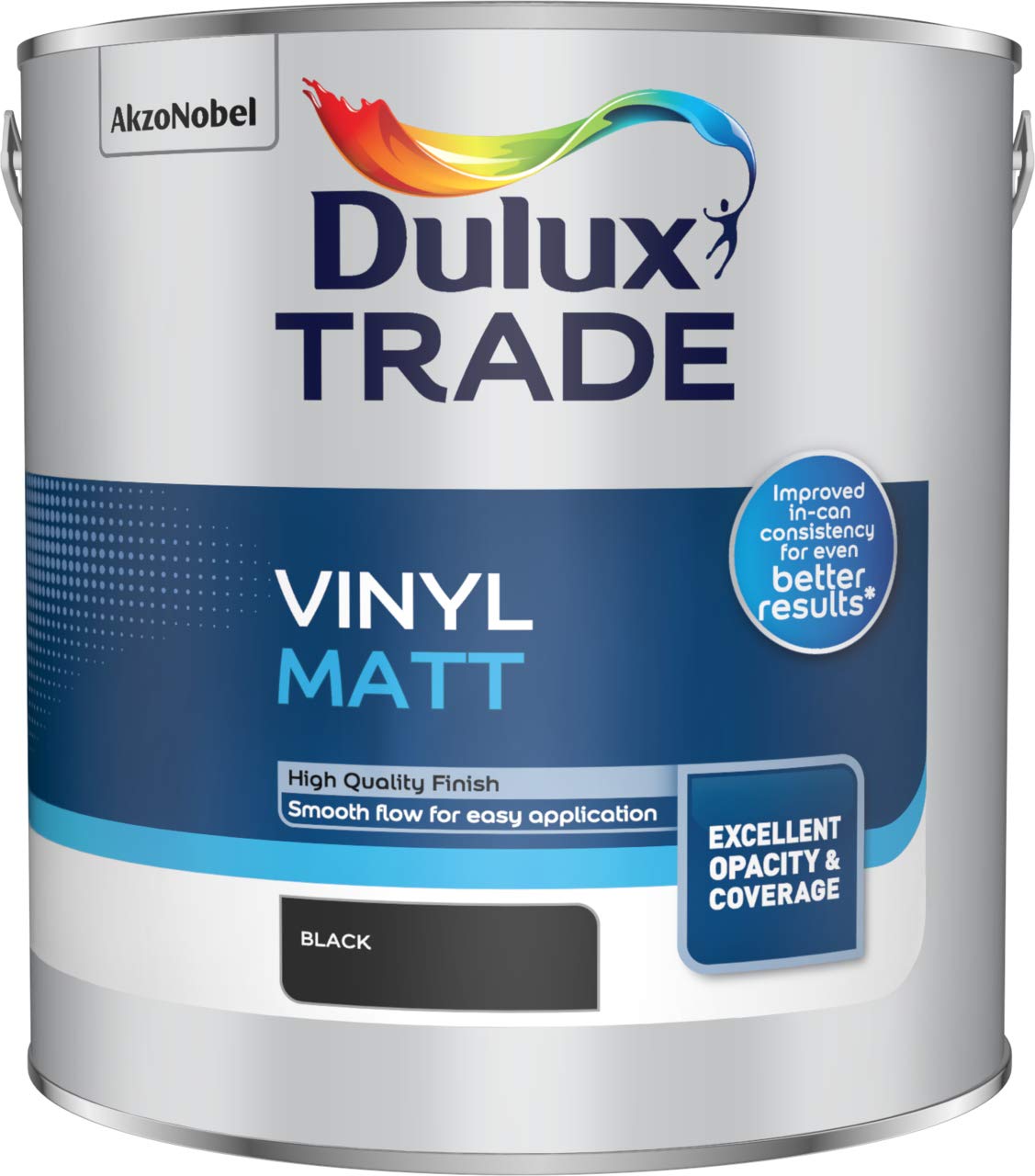 Dulux Trade Vinyl Matt Black 2.5L