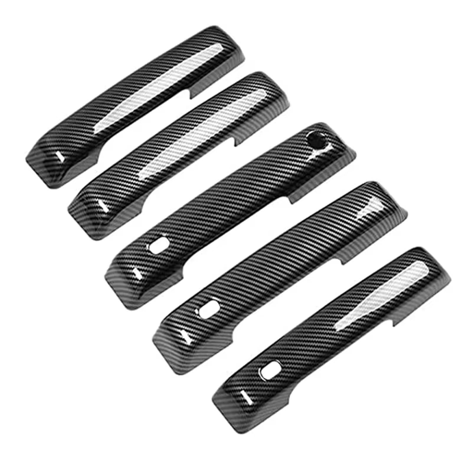 Cfdekoib Carbon Fiber Patten Exterior Door Handle Cover Car Exterior Door Handle Cover Compatible With For Bronco 2021 Car Outer Door Handle Cap Frame Plus Complete Set Accessories