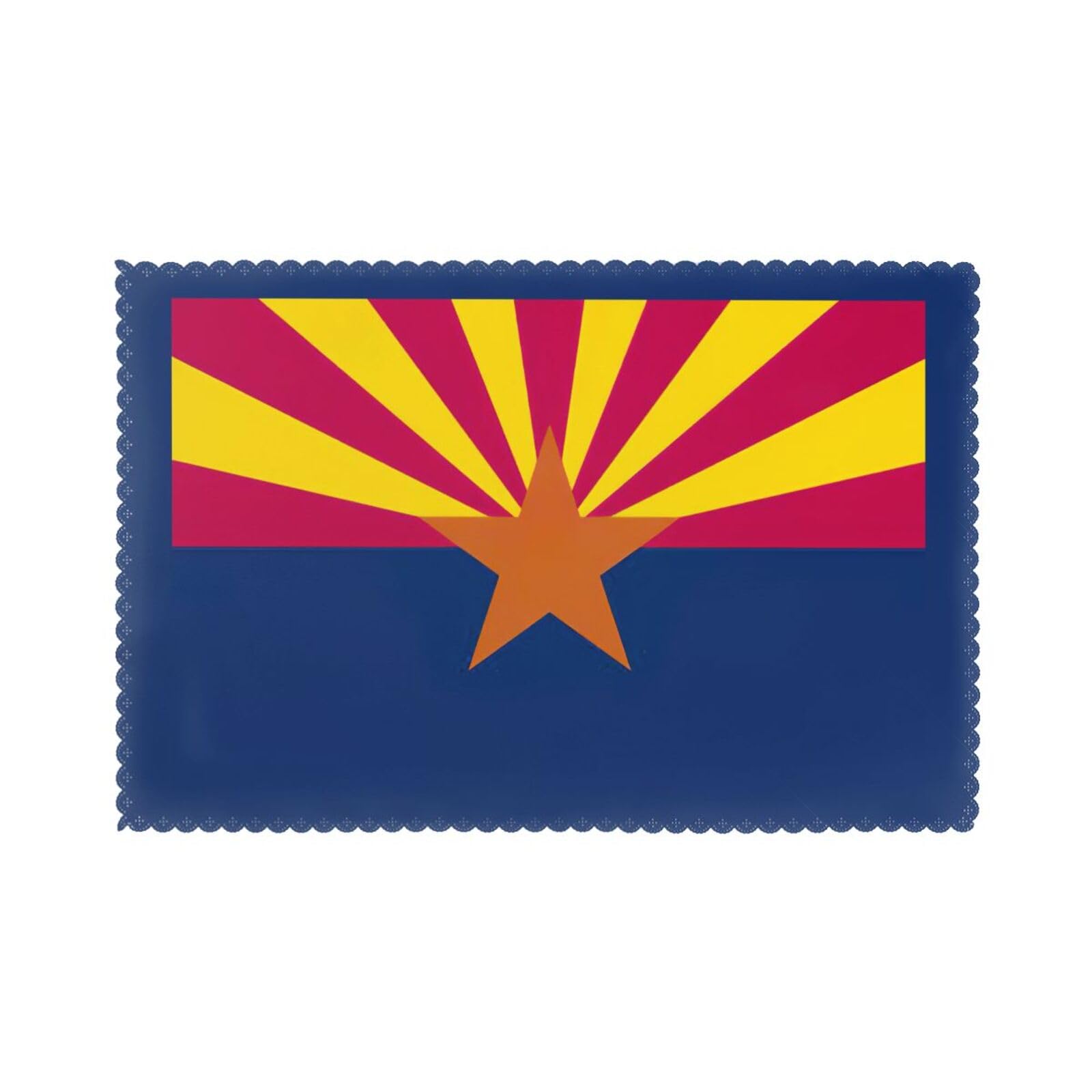Arizona state flag Print Placemats for Dining Table Set of 6 12x18 Inch Table Mats for Party Kitchen Dining.