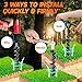 [Premium] 4 Pack Ground Anchors with Power Nut Driver Drill Bit, Ground Anchors Screw in, Swing Set Anchors, Trampoline Anchors High Wind Heavy Duty for Camping Tents, Car Ports, Swing Sets, Canopies