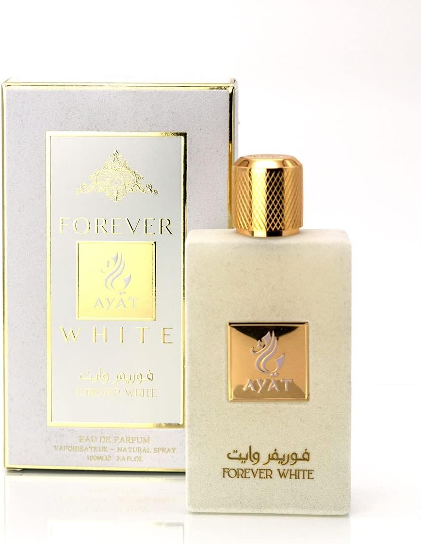 Ayat Perfumes – Pure Musk 100ml – Eau de Parfum for Women, Oriental Arabic Fragrance – Dubai Fragrance Made and Designed in the United Arab Emirates (Forever White)