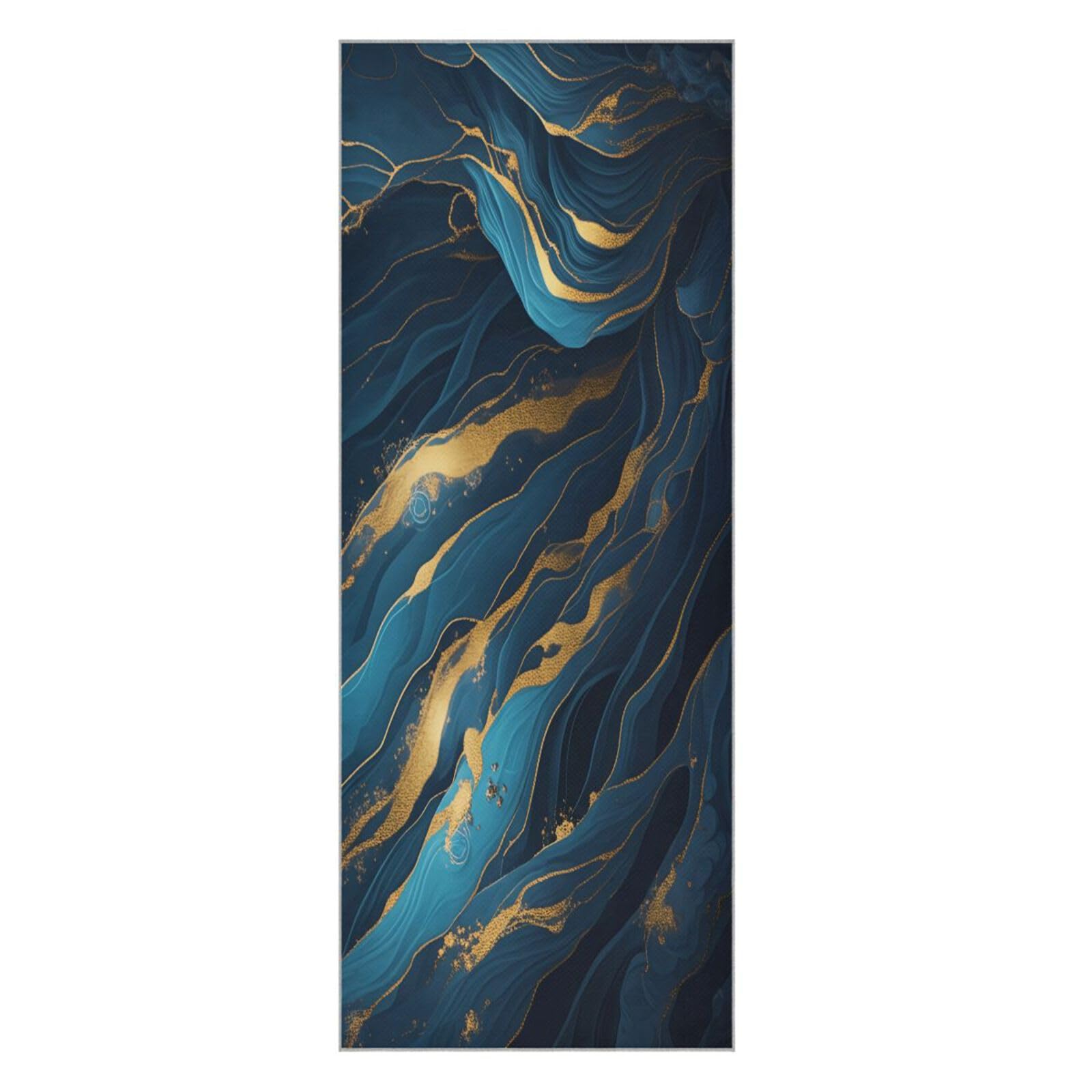 BURSTDDY Marble Hot Yoga Towel Absorbent Non Slip Yoga Mat Towel