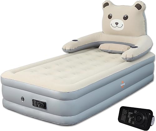 Miniatura 9 de Colchón de aire doble con bomba incorporada, inflado rápido de 2 minutos, altura elevada de 16 pulgadas, soporta hasta 650 libras, para campamento,
