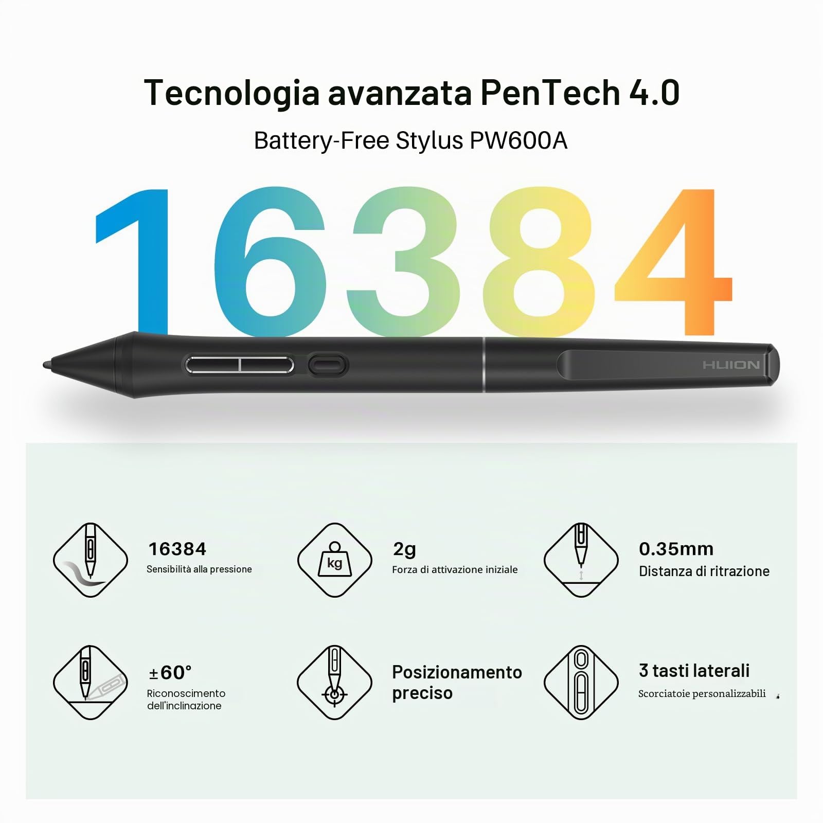HUION Kamvas 13 (Gen 3) SE - Tavoletta grafica con schermo in vetro antiriflesso da 13,3 pollici con PenTech 4.0, pressione della penna 16384 per PC, Mac, Android