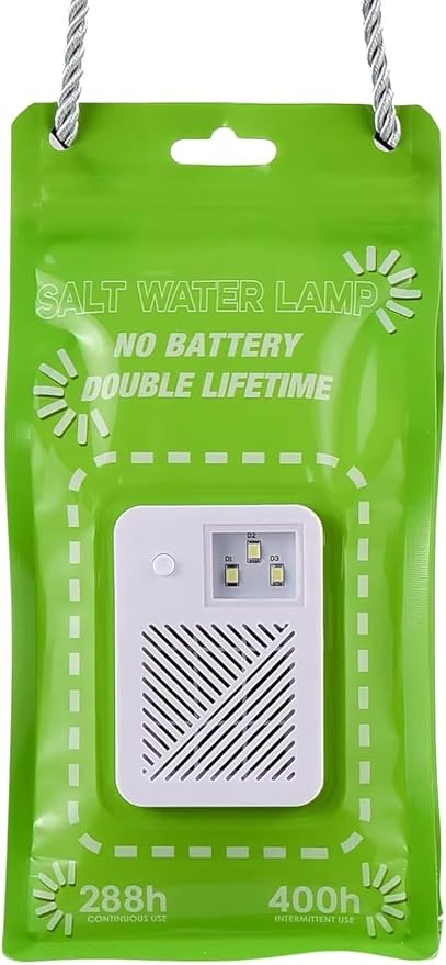 ZHTMFYZ Emergency Light Salt Water LED Lamp, Battery-Free,Portable Waterproof Camping Essentials Survival Gear Outdoor Lamp for Power Outages Outdoor Activities Night Fishing Camping,Hiking& Hurricane