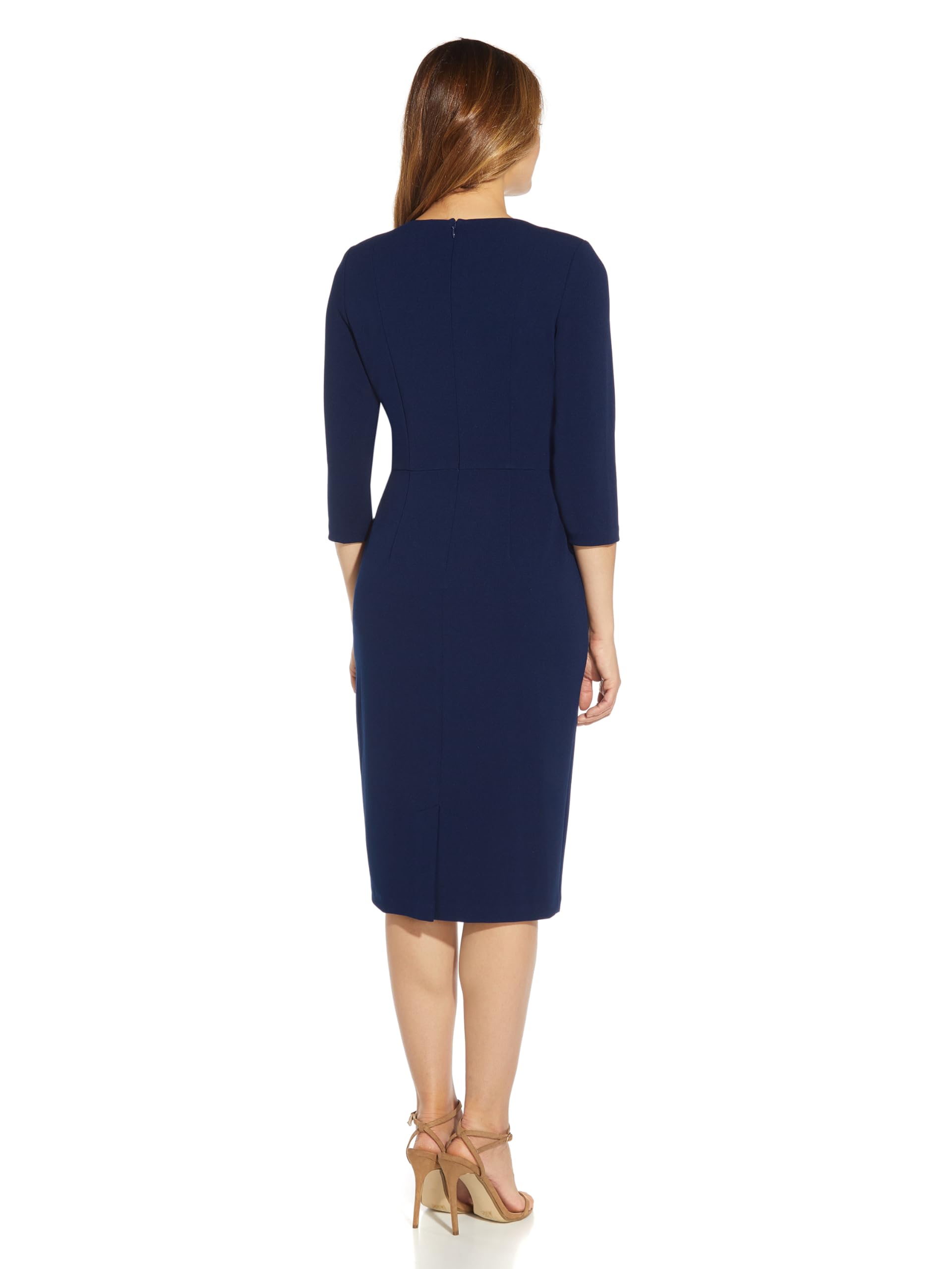 Adrianna Papell - Damen - Cocktailkleid - Knit Crepe Tie Waist Sheath - Edel, schlicht, Zeitlose Eleganz
