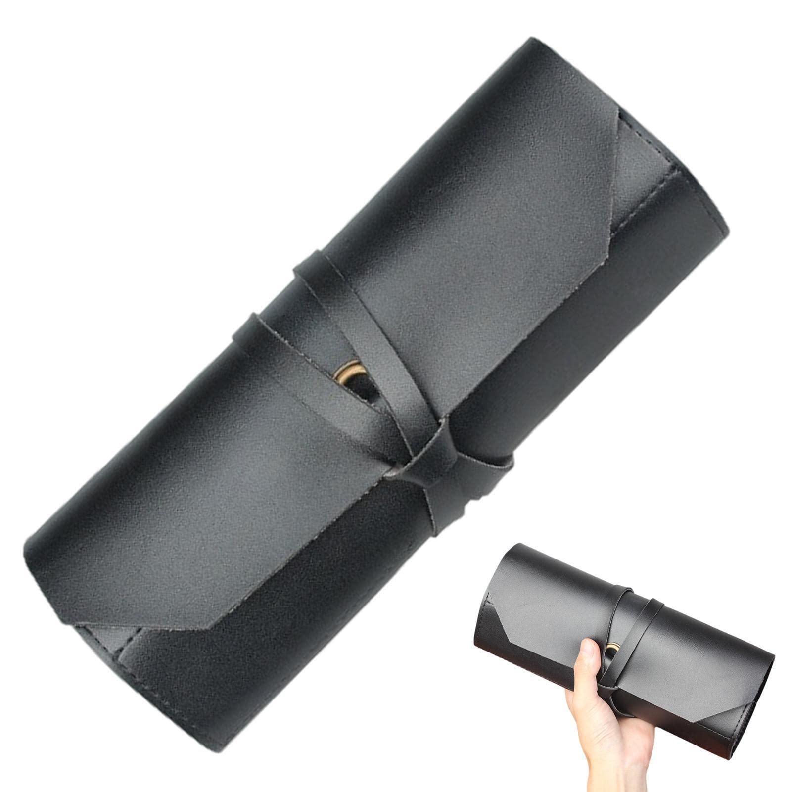 tonglingLeather Tool Roll Bag,Tool Roll-up Bag with tools Included | Storage Pouch Organizer Multi-Purpose Roll Organizer Vintage Tool Wrench Roll