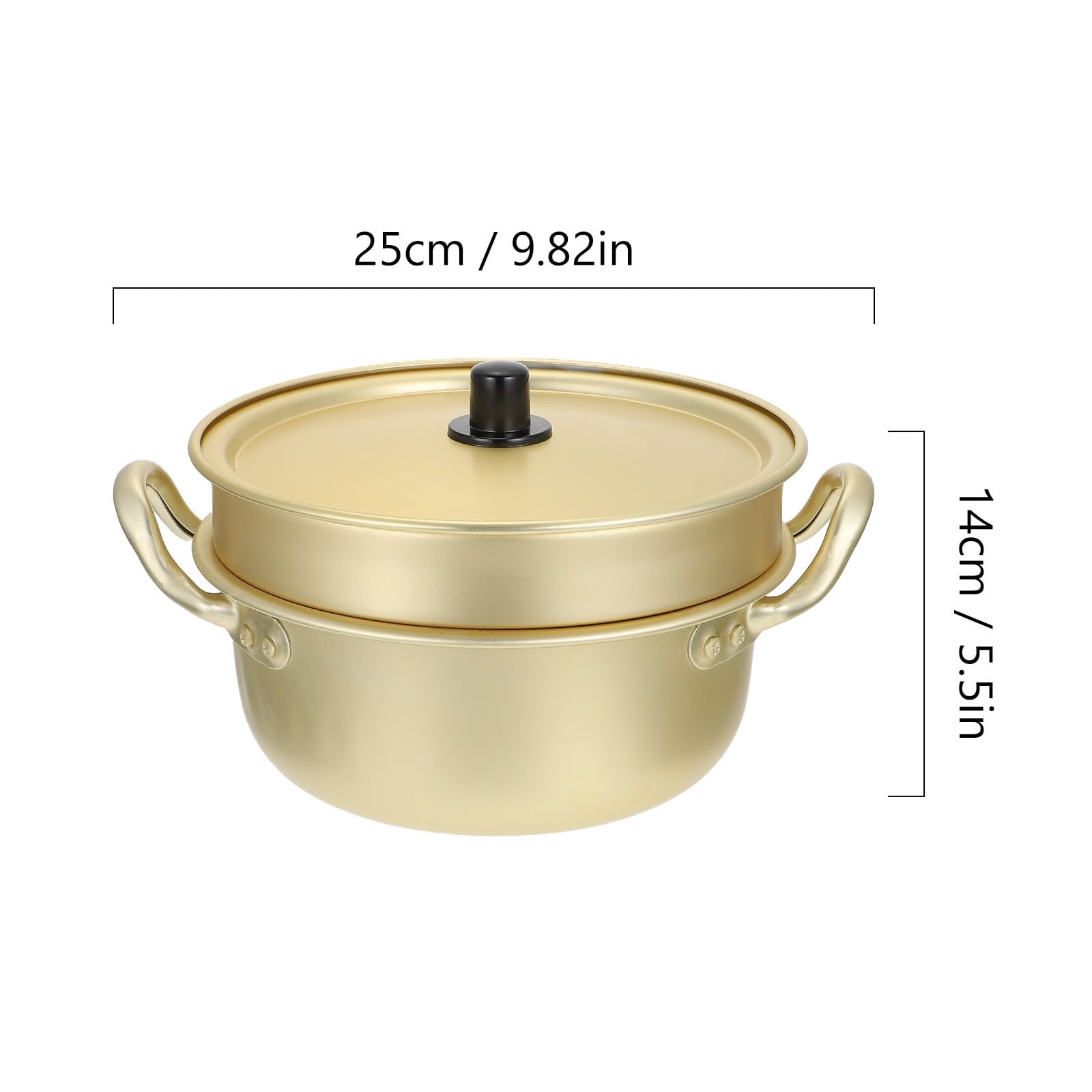 Pentola da Cucina Multifunzione in Lega di Alluminio Oro, Pentola a Vapore a Strati per Zuppa e Cottura Salutare in Casa