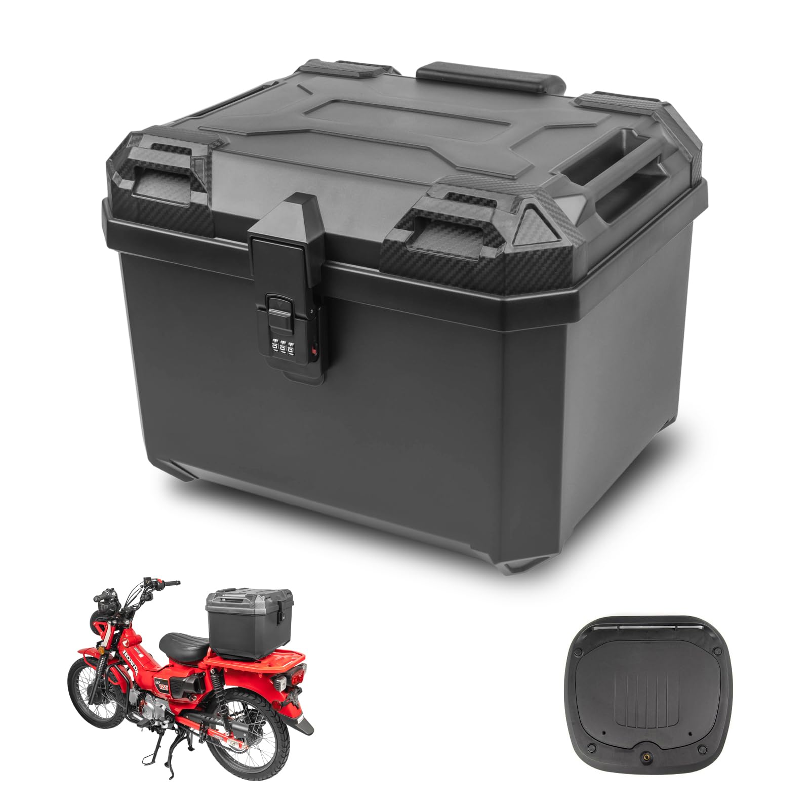 HI-LINE バイク リアボックス 45L ダイヤルロック　トップケース 防水 Amazon | HI-LINE バイク リアボックス 45L ダイヤルロック トップ
