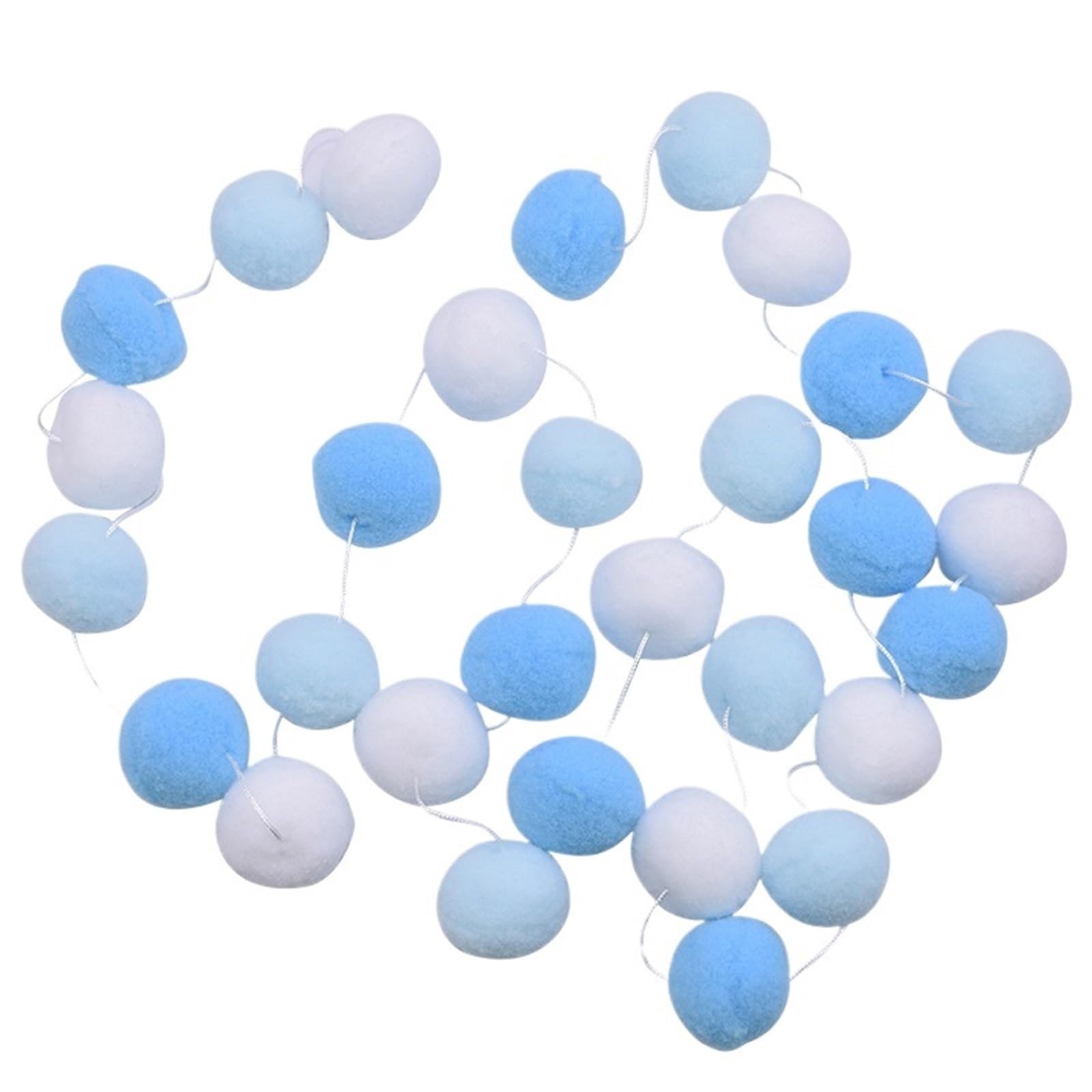 5 Stück bunte Haarball-Anhänger-Girlande Für Die Dekorationen | Wollfilz-Kugelschnur for Selbermachen, handgefertigte Raumdekoration(Color9)