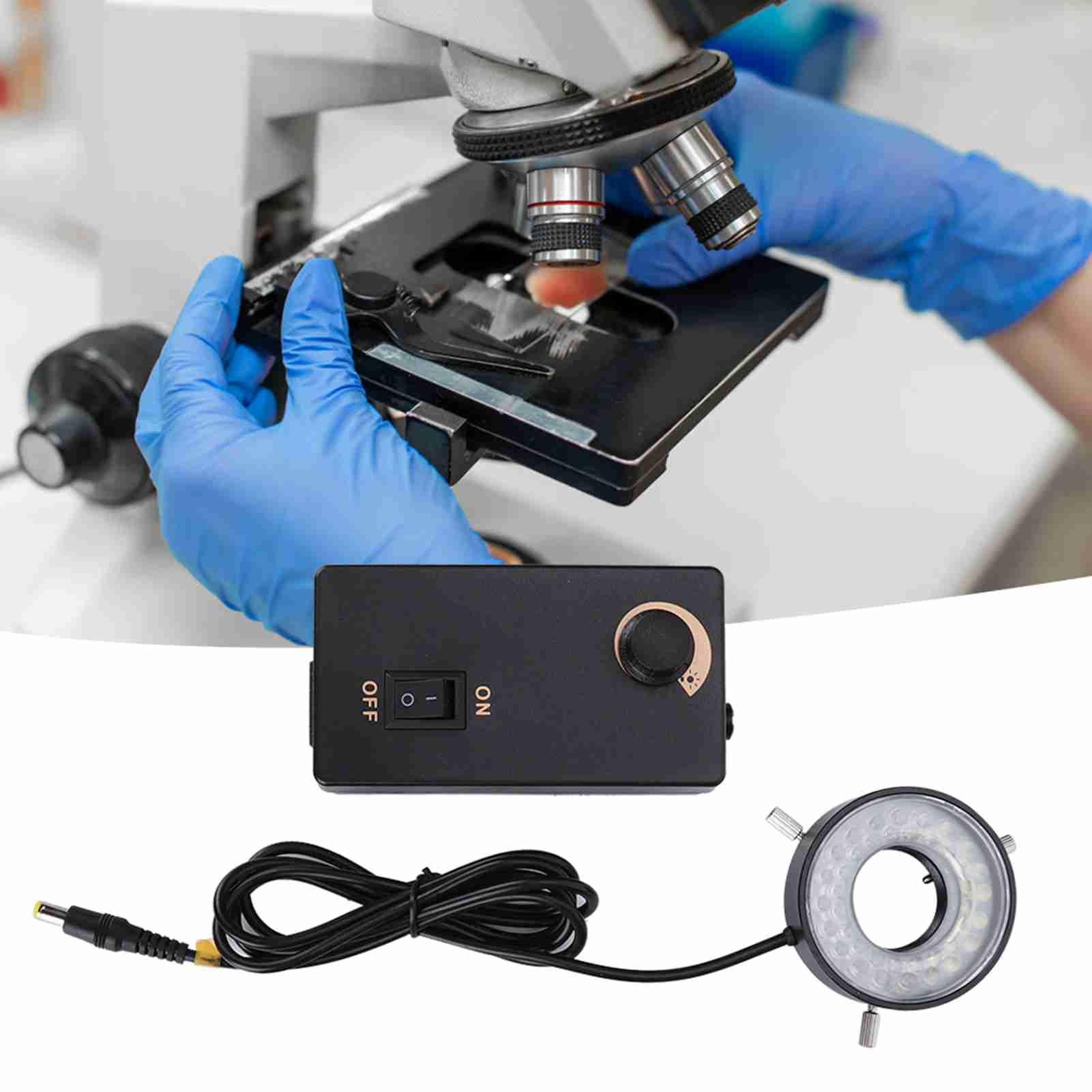 Anello luminoso LED regolabile - Sorgente luminosa per microscopi video e fotocamera - Alta luminosità e precisione - Progettato per fotografi e scienziati