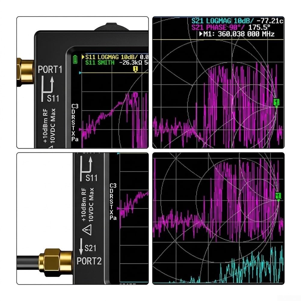 Vettore analizzatore di rete 10kHz-1.5GHz touch screen