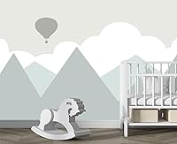 Vista 44 de Papel tapiz de pared para guardería infantil de bosques de acuarela coloridos, 137 x 100 pulgadas