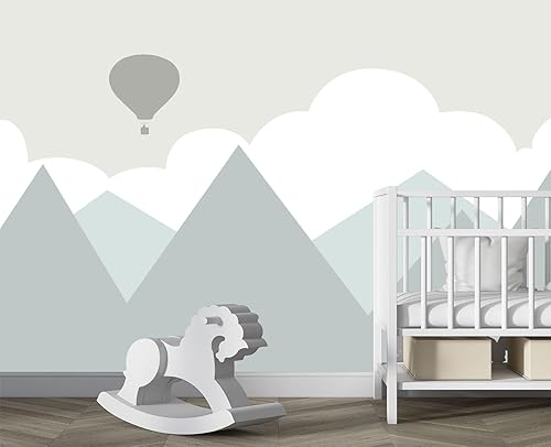 Miniatura 44 de Papel tapiz de pared para guardería infantil de bosques de acuarela coloridos, 137 x 100 pulgadas