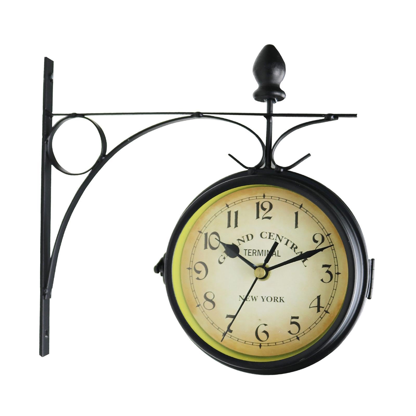 Horloge double face silencieuse pour voir l'heure partout au bureau