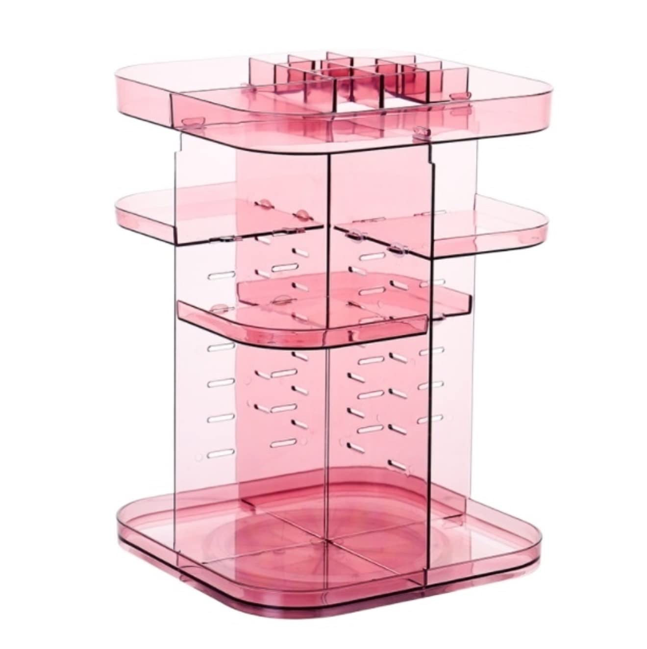 Makeup Organizer Makeup Storage Cosmetic Organizer Rotating Cosmetic Storage Box Desktop Drawer Lipstick Skin Care Product Rack Makeup Organizer Skincare Organizer Cosmetic Storage ( Color : White , S
