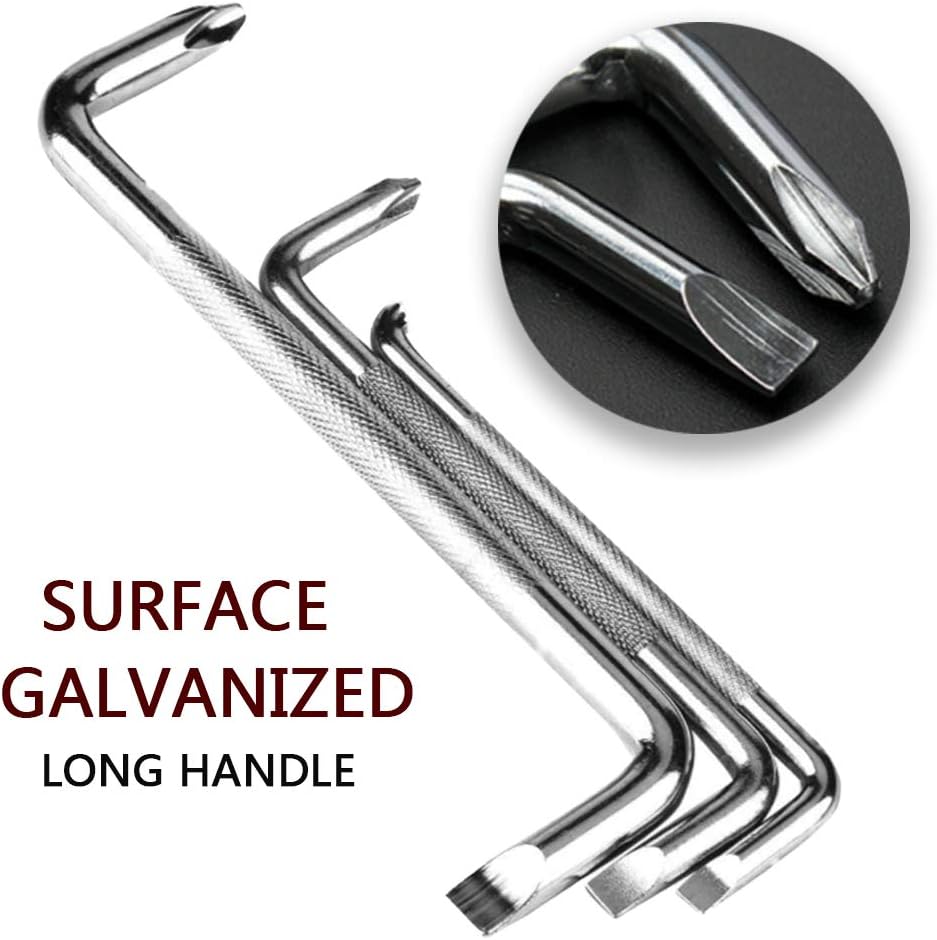 3 Pcs ZShaped Screwdriver DoubleEnded Offset Screwdriver Double Head Short Shank Screwdriver