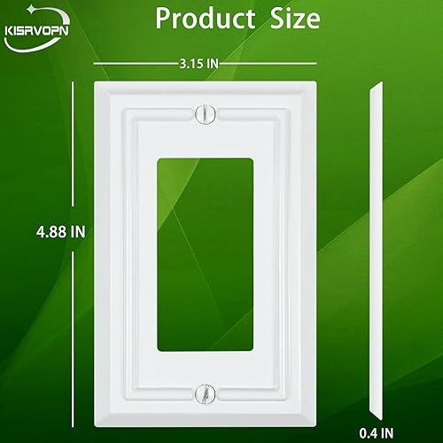 Miniatura 2 de Placas de pared clásicas en blanco y negro, cubiertas de salida dúplex, placas de interruptor de luz de palanca, cubierta de interruptor de luz