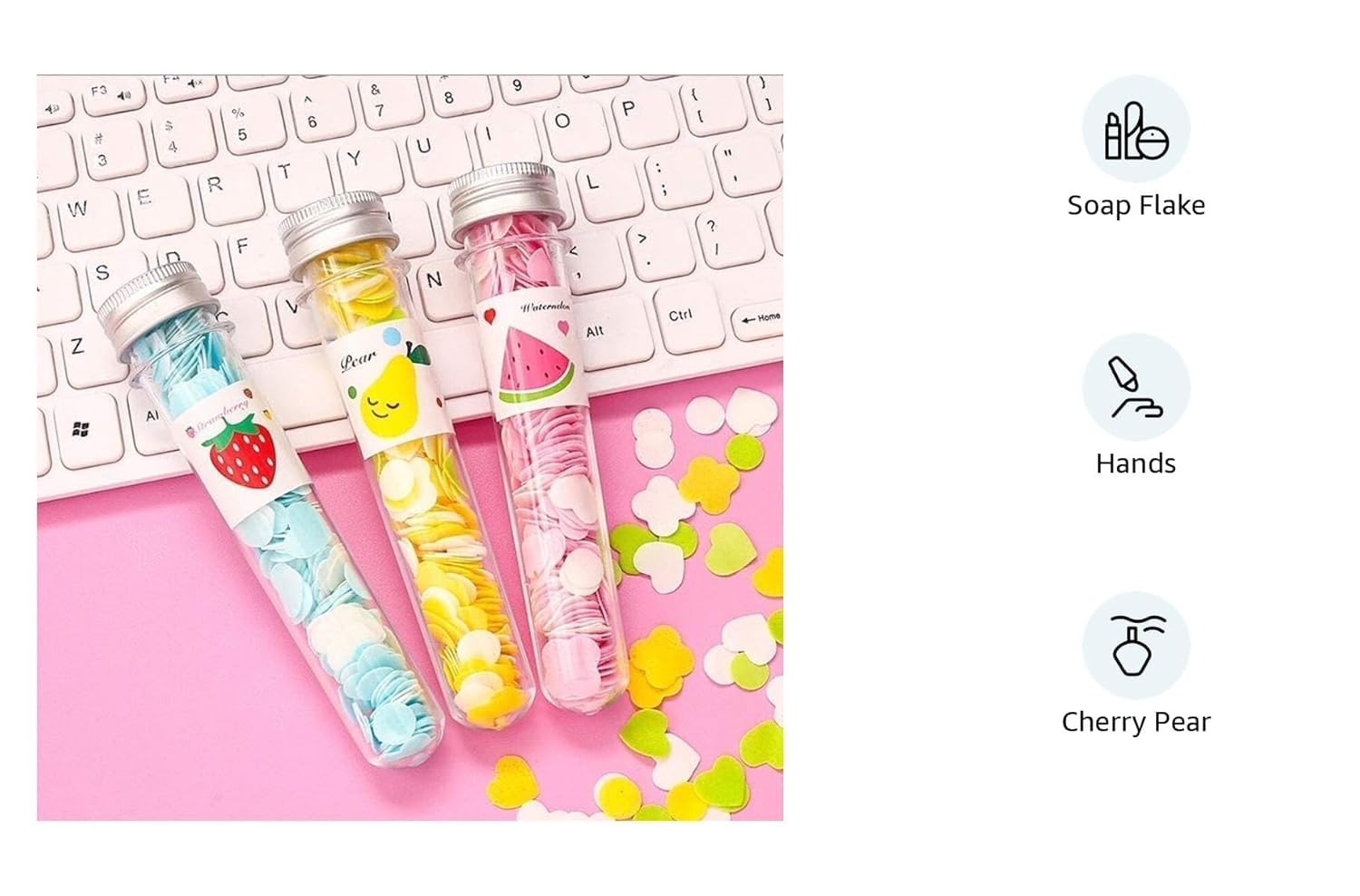 BEHAHAI Flower Design Paper Soap β Portable & Travel-Friendly Hand Wash (Pack of 1, Assorted Colors) (1) 1
