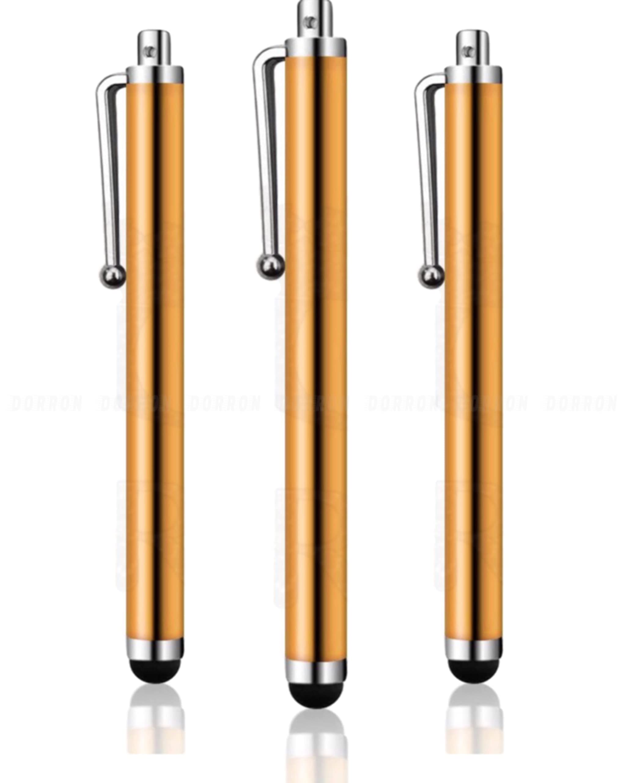 iAccessories Universal Capacitive Stylus Touch Screen Pens Compatible with All Smartphones | Tablets | iPad | iPad Pro | iPhone | Android Mobile Phones (Pack of 3, Gold)-picture-25