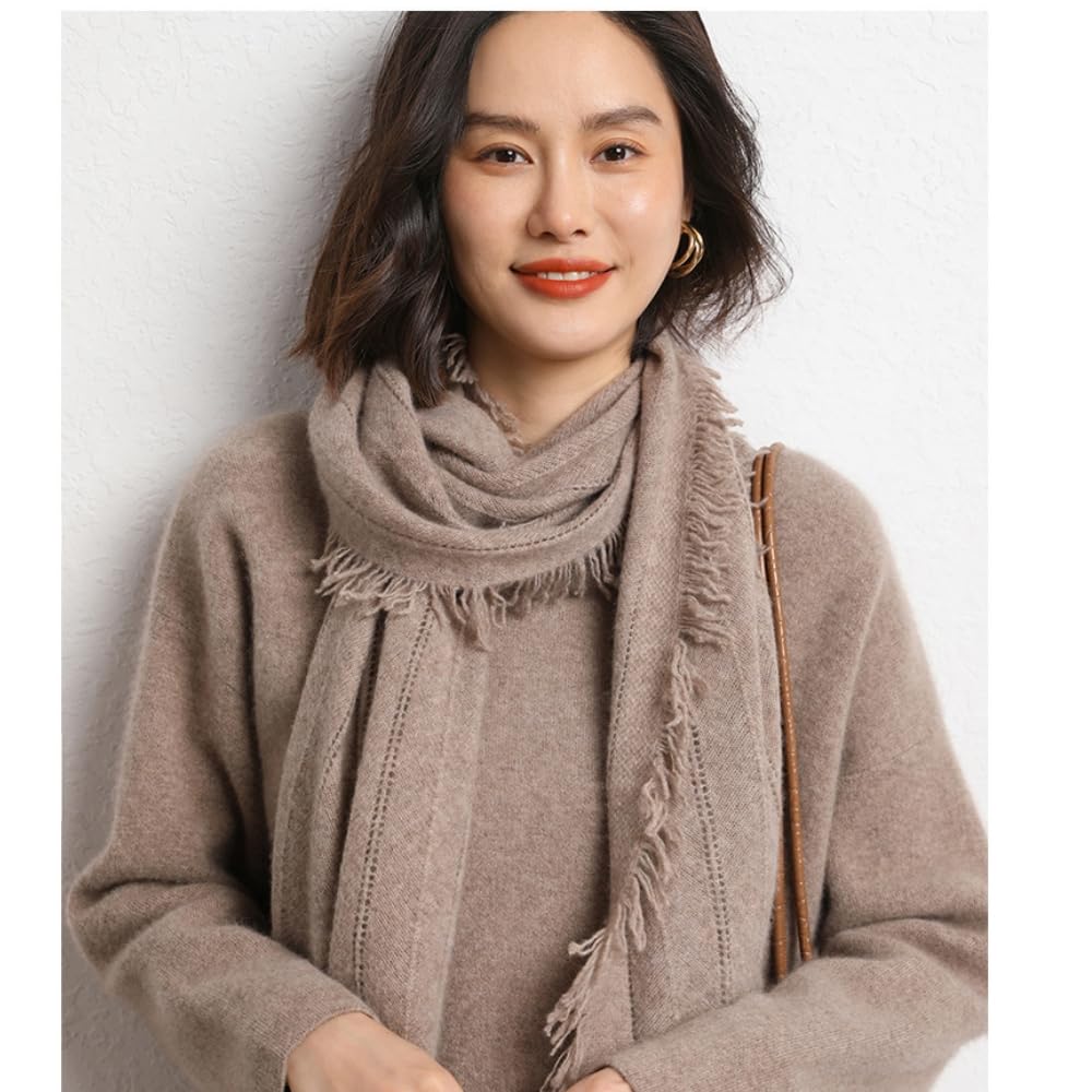 Sciarpa Donna Autunno Morbido E Inverno Denso Caldo Tocco Cavo Cavo A Maglia Scialpe da Donna A Maglia-Colore