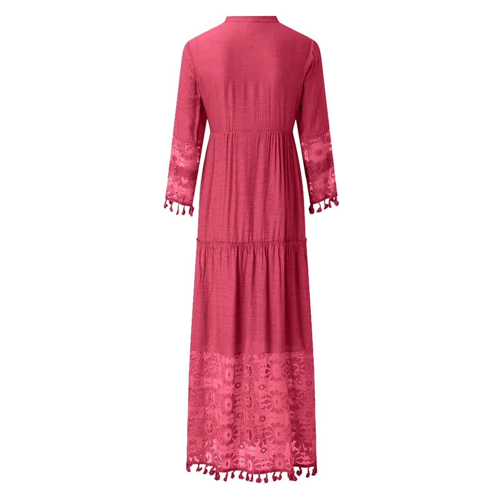 Genérico Vestido Playa Mujer Verano Camisa Suelta de Bikini Cover Up Traje Cubretraje Baño Kimono Vestidos Largos Cubierta Elegante Blusa Larga para Piscina Vacaciones en la y