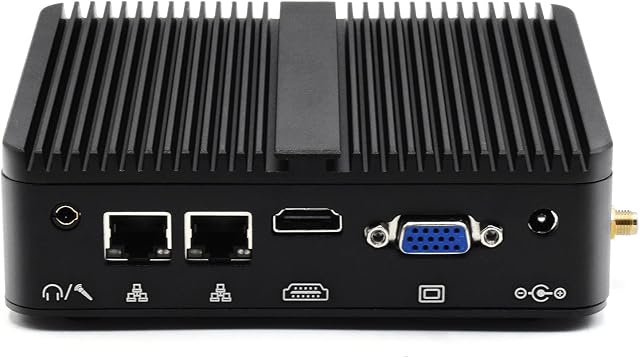 Super mały komputer PC Mini komputer bez wentylatora Intel Celeron J4125, 8 GB DDR4 RAM, 256 GB SSD, przemysłowy Mini PC, Dual LAN, BT4.0, HD/VGA, Windows 10 Pro Mini komputer stacjonarny