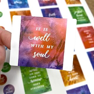 45 Faith & Hope Poly Weatherproof Labels + Bonus Round Stickers - for Essential Oil Aromatherapy Bottle or Lip Balm Labels by Rivertree Life