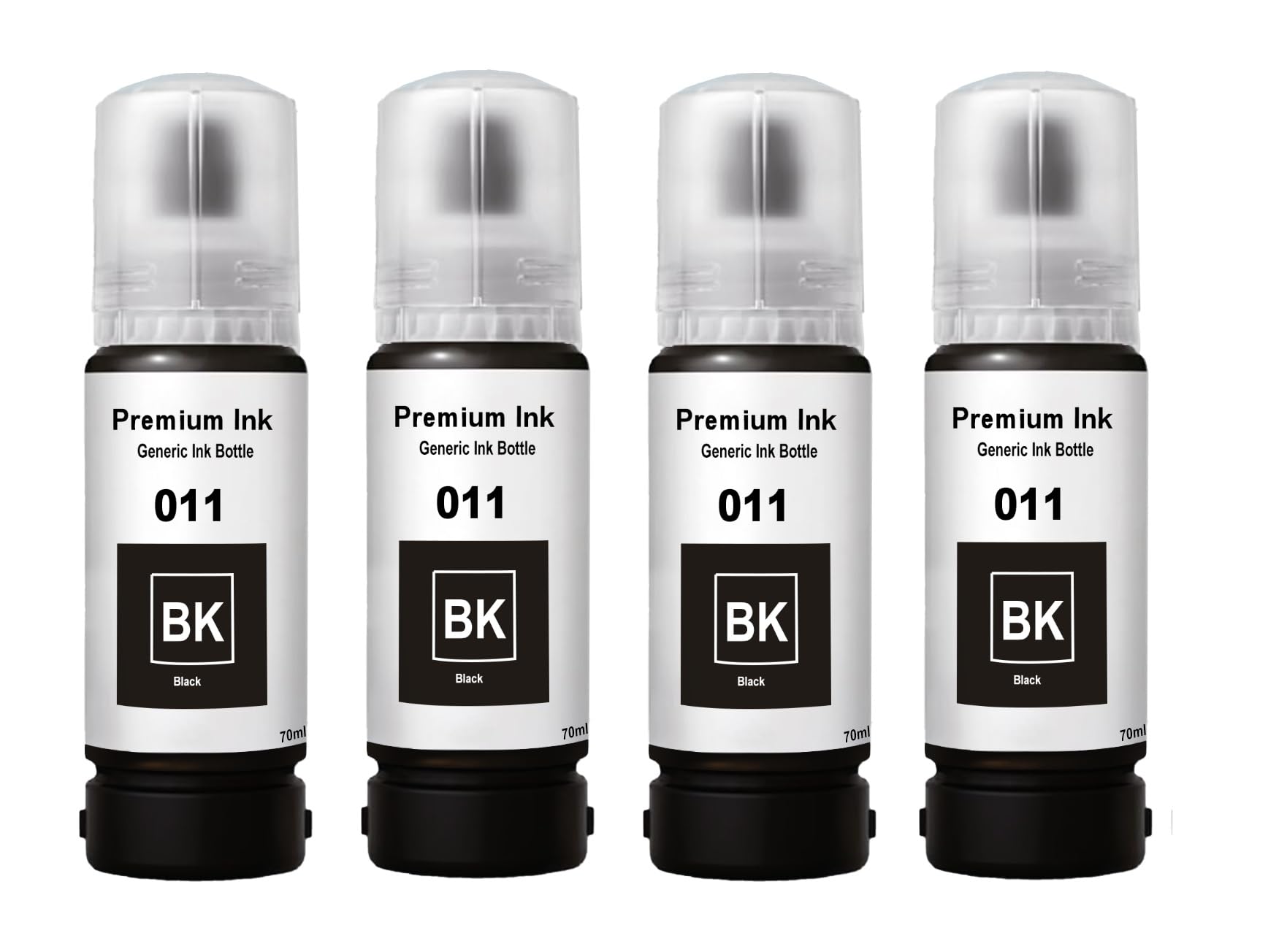 CANOFF 011 Black Compatible Refill Ink for Epson L8180 / L8160 Printer – Compatible Ink Bottle for Epson 011/012 Ink (Black 4)