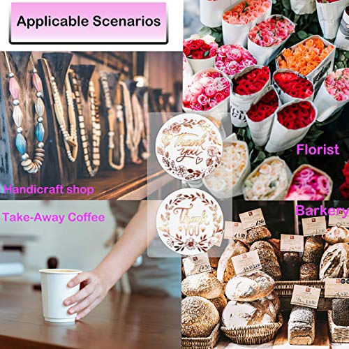 Pmcds2G Thank You Stickers Roll In Two Styles Rose Gold 1.5Inch 500 Units In One Set For Festival Cards Floral Bouquets, Gift Wraps, Tags, Mailer Bags For Birthday, Christmas & Seasonal Sets Décor & Seals (Rose Gold) #TOP1