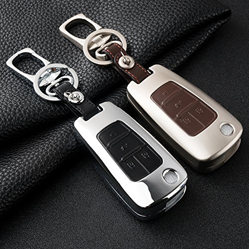 Wfmj Black Zinc Alloy 4 Buttons Leather Remote Key Cover Holder Fob For Chevrolet Camaro Cruze Equinox Impala Malibu Sonic Buick Enclave Lacrosse Regal Verano Gmc Terrain #TOP3
