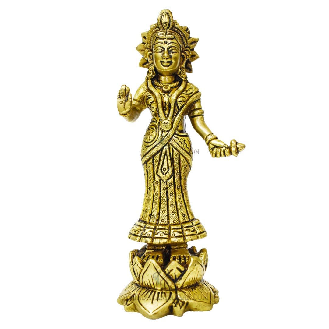 Idole Radharani en laiton cadeau spirituel pour crémaillère et fête