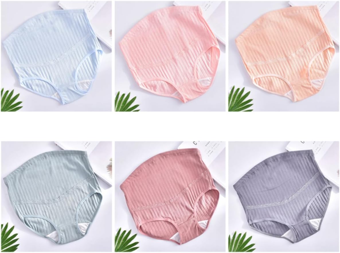3pcs Cotton Maternity High Waist Pants Pregnancy Underwear Maternity Panties Comfortable Nursing Underwear for Women Assorted Color