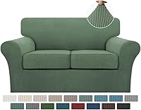 Vista 64 de Turquoize 2 fundas para silla, fundas para silla de sala de estar, sofá, funda de sofá con fundas de cojín individuales, fundas de muebles