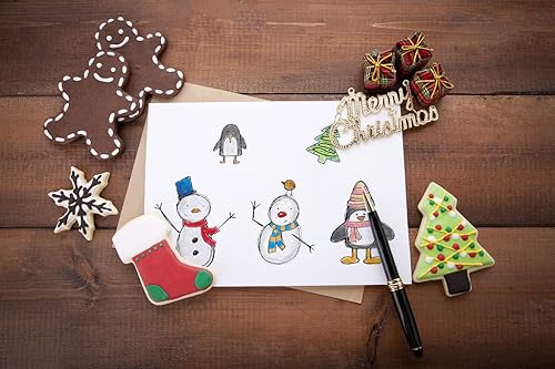 Miniatura 5 de Sellos transparentes de muñeco de nieve de Navidad para hacer tarjetas y diario, sellos de silicona para árbol de Navidad, sellos de goma de alce de