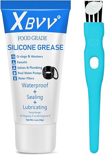Lubricante de grasa de silicona para fontanero para válvula de grifo de fontanería, arandela de goma con juntas tóricas, paquete de 1 unidad, tubo